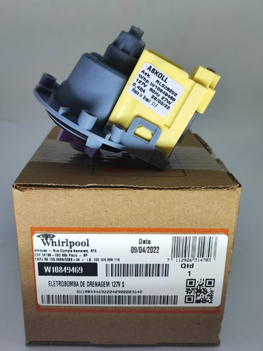 Imagem 1 de 4 de Eletrobomba Original Brastemp Consul 127v C/fusivel