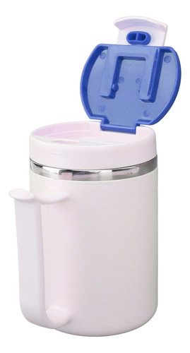 Taza Con Mango Y Tapa De Acero Inoxidable Azul 304 Con Aisla