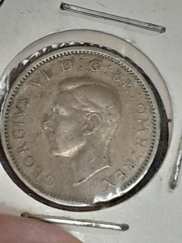 Moneda Inglaterra 6 Pence 1949 Km#875 Ref 585 Libro 3