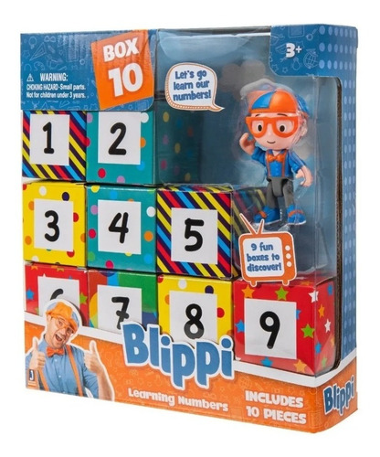 Blippi Muñeco + Caja Sorpresa Números - Original Wabro