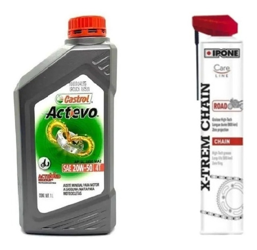 Kit Aceite Castrol 20w50 + Lubricante Ipone 500mm M Coyote