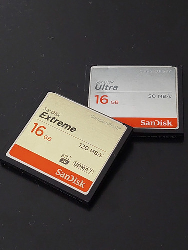 2 Tarjetas Compact Flash Sandisk Extreme Y Ultra De 16gb