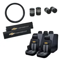 Comprar Funda Tela Y Ecocuero Chevrolet+ C. Volante Y Cinto + Tapas