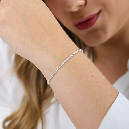 Pulseira Fio Baiano Banhado A Prata (semijoia)