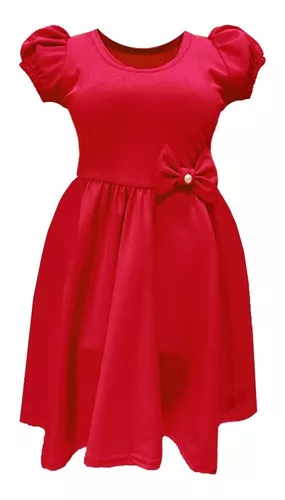 Vestido Infantil Vermelho Princesa Luxo E Tiara - pingo de gente