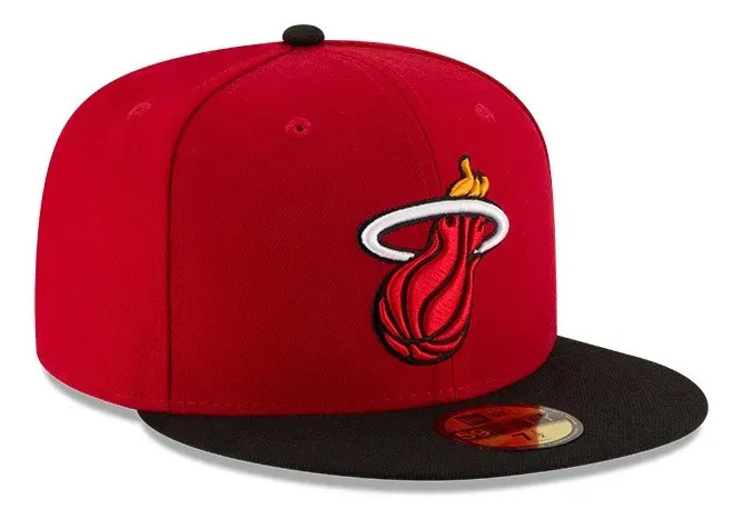Gorra New Era 59fifty Miami Heat Rojo 7.375 Liso