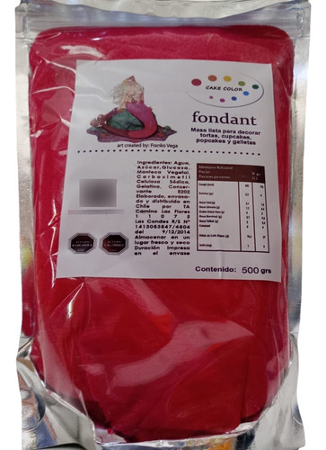 Fondant 500 Gramos, De Calidad Cake Color, Reposteria