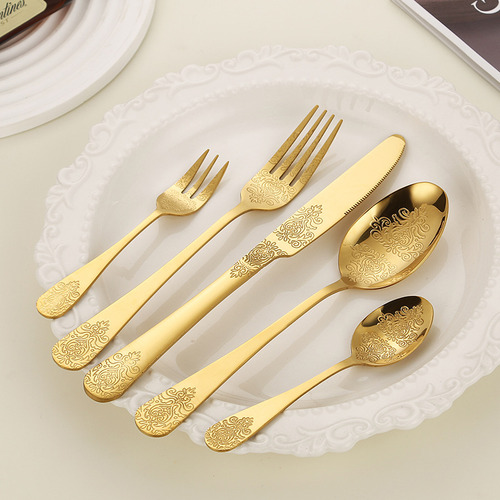 Tótem Estampado De Cuchillo, Tenedor Y Cuchara De Acero Inox
