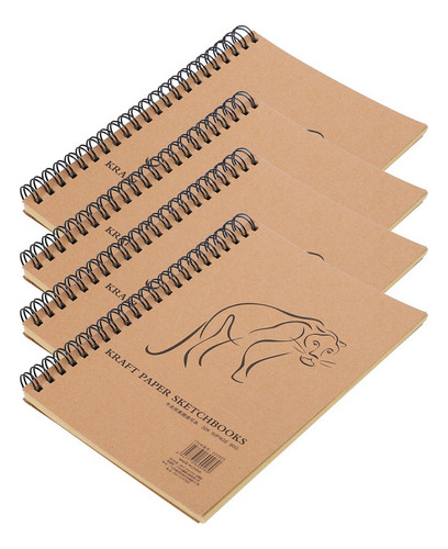 Materiais De Arte - Caderno De Desenho Em Papel Kraft (4)
