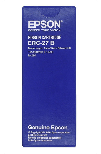 Cinta Epson Erc-27b Negro Original Impresora Tm290/u295/m290