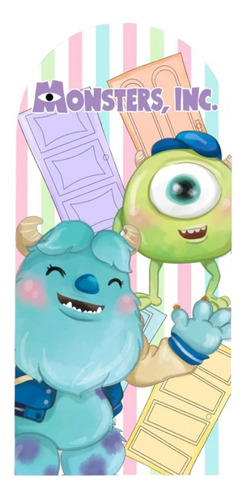 Funda Mampara Punta Redonda O Media Luna Monsters Inc