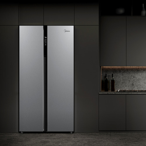 Refrigerador Side By Side Midea 527 Lt Mdrs710fge50 Color Gris Oscuro