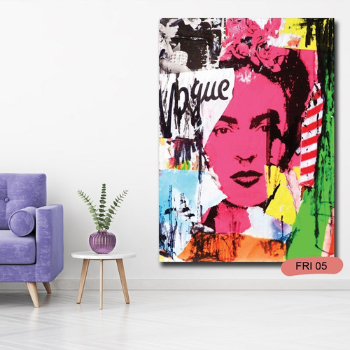 Imagen 4 de 10 de Cuadros Frida Kalho 50x70 Varios Tamaños Diseños Tela