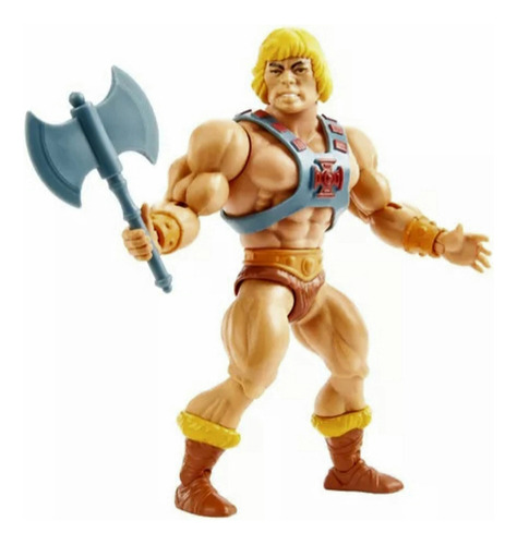 He-man Versión Mattel Cabeza Retro, 14 Cm. 20 Movidas. (Usado)