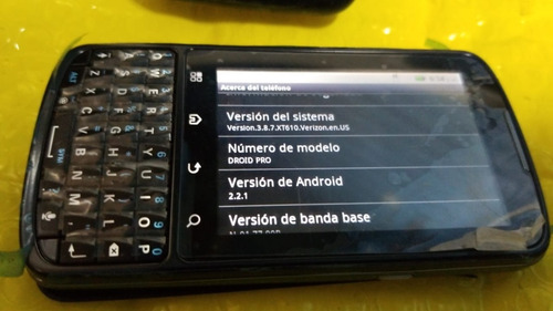 Motorola Xt610 Modelo Droid Pro Negro . Impecable. Completo. (Usado)