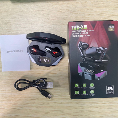De 8pzs Audífonos Inalámbricos X15 Gamer In-ear Hifi Mayoreo