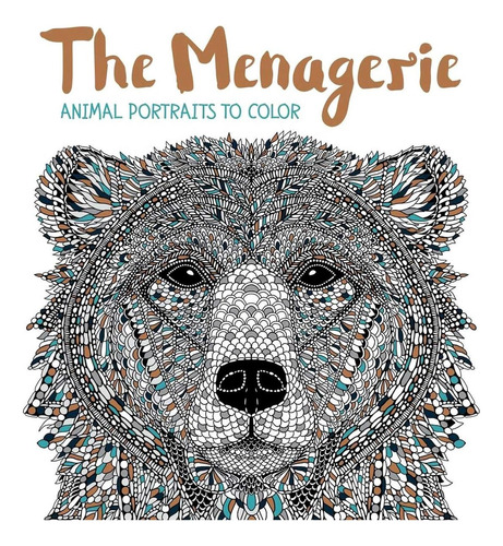 Libro: The Menagerie: Retratos De Animales Para Colorear