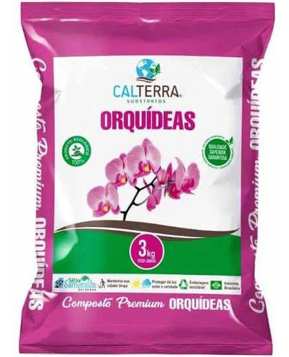 Substrato Composto Premium Para Orquídeas Calterra 3 Kg
