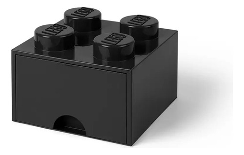 Caja Organizadora Lego Tipo Baúl Brick Drawer 4 Color Negro