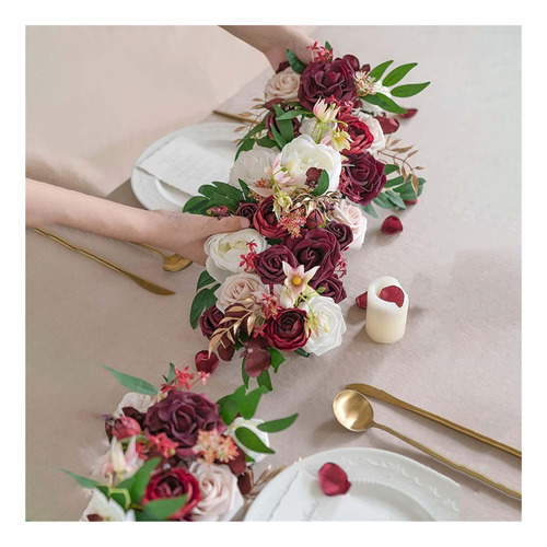 Flores Botín Floral Para Arreglo De Mesa Adornos De Arco