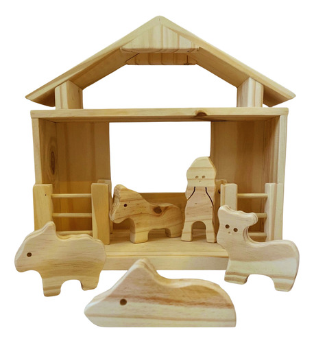Granja De Madera Infantil Juguete Con Animales Y Granjero