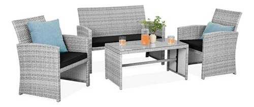 Mueble De Patio De Mimbre Para Exterior, Compatible Con Best