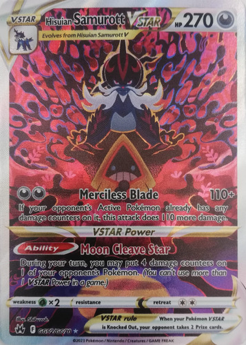 Pokémon Tcg Hisuian Samurott Vstar Gg52/gg70 Full Art