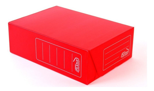 Caja Archivo Plástica Rojo Legajo 39x28x12  Paqx25