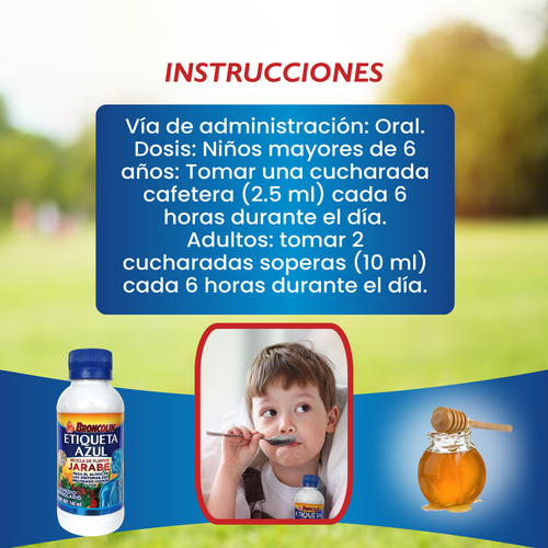 Jarabe Broncolin Etiqueta Azul 140ml Pack De 2 Frascos