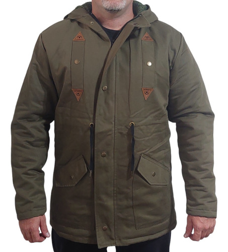 Camperas Parka Liviana Campera Gabardina C/ Cap. Y Corderito