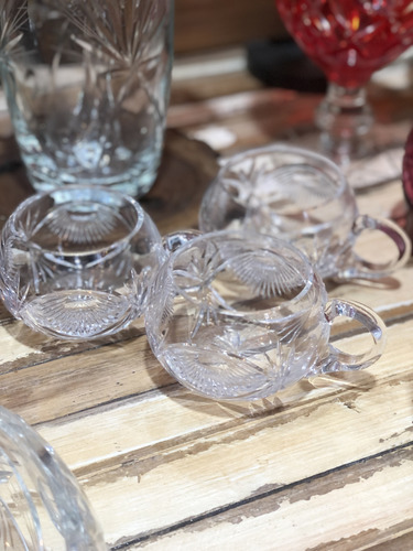 Ponchera De Cristal Antiguo Con Cucharon