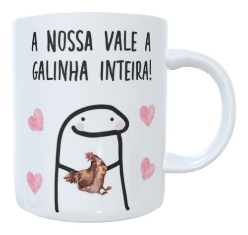 Caneca Personalizada Nossa Amizade Vale A Galinha Inteira Bc Branco