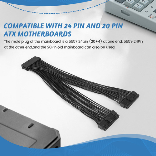 Cable Divisor De Placa Madre Atx De 24 Pines Para Fuente De