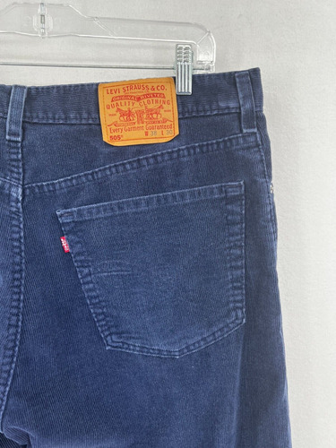  Levis 505 Corduroy Azul Made In Usa T 36-32 Ep 1990
