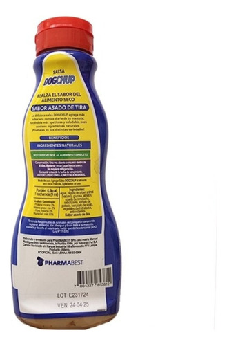 Salsa Dogchup Sabor Asado De Tira Para Perros 350ml