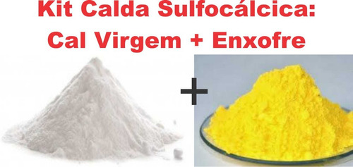 Kit Calda Sulfocálcica - Cal Virgem + Enxofre (total 3 Kg)
