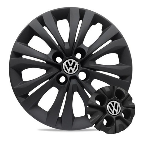 Taza Volkswagen Gol Llanta 15 Saveiro Gol G7 Todos 15 Negro