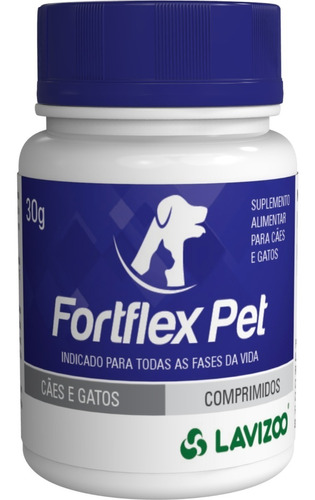 Regenerador Articular Fortflex C/ 30 Comp. P/ Cães E Gatos