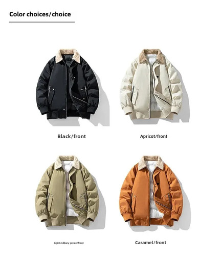 Chaqueta De Algodón De Invierno Con Cuello De Terciopelo De