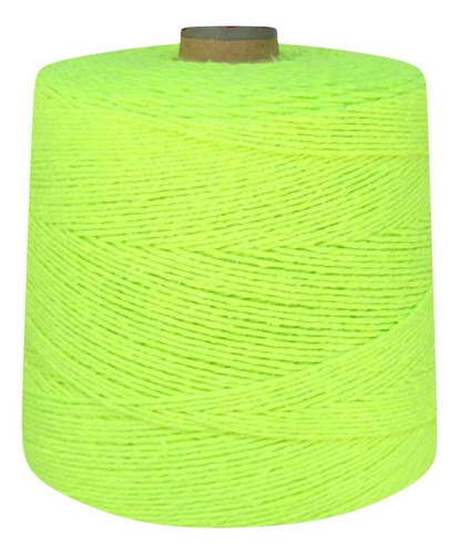 Linha De Crochê Colorida Eco Brasil 6 Fios 1 Kg Barbante Cor Verde Limão Neon
