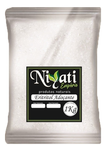 Eritritol Cristal Puro Adoçante Natural 1 Kg - Niyati