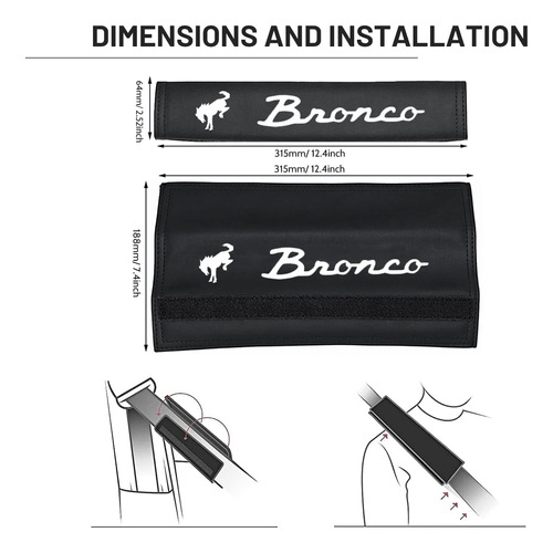 Silanka Bronco - 2 Almohadillas De Hombro Para Cinturón De S