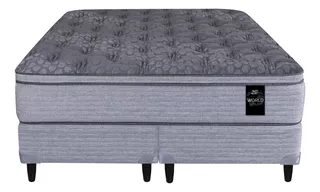 King Koil Extended Life Advanced conjunto sommier color gris súper king 200 cm x 200 cm resortes con pillow