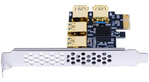 Imagen 7 de 10 de Multiplicador Riser Pcie 1x A 4 Usb3.0 Adaptador Rig Mineria