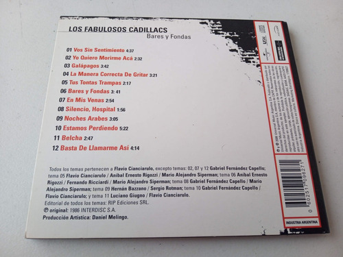 Los Fabulosos Cadillacs · Bares Y Fondas - Cd Imp Arg Digip (Usado)