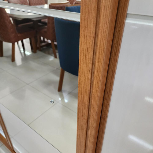 Guarda-roupa Eco 01 Esp 100% Mdf 3 Portas 4 Gav Bom Pastor Cor Naturale/Off