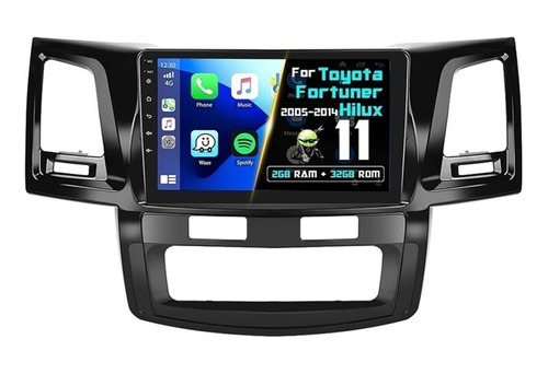 Estéreo Para Toyota Fortuner Hilux 2005-2014 Carplay 2+32g