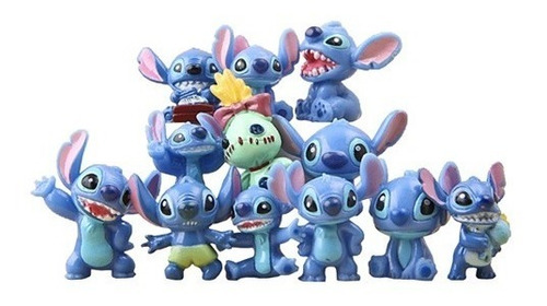 Genial Coleccion De 12 Minifiguras Stitch 2 Cm