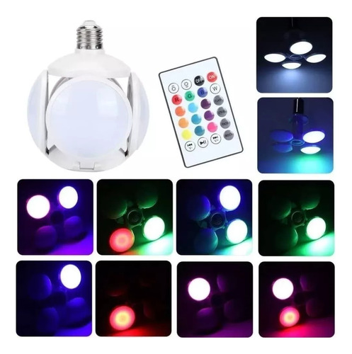 Ampolleta Led 40w Rgb Bluetooth Parlante Luz Fiesta Disco