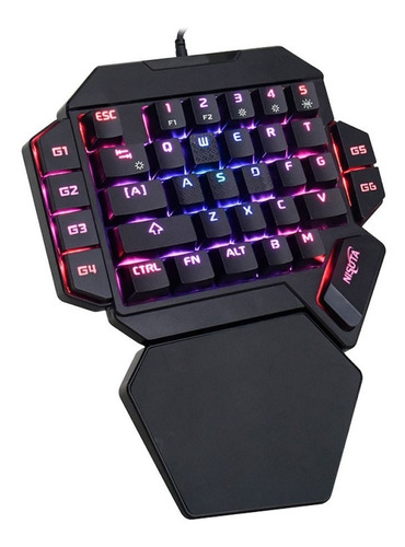 Teclado Gamer Mecánico Nisuta Nskbgz1m Rgb Switches Red Full